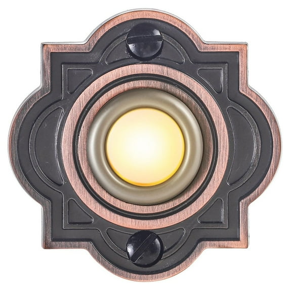 Leke DC12-24V Metal Doorbell Push Button Wired Lighted Up LED Doorbell Button