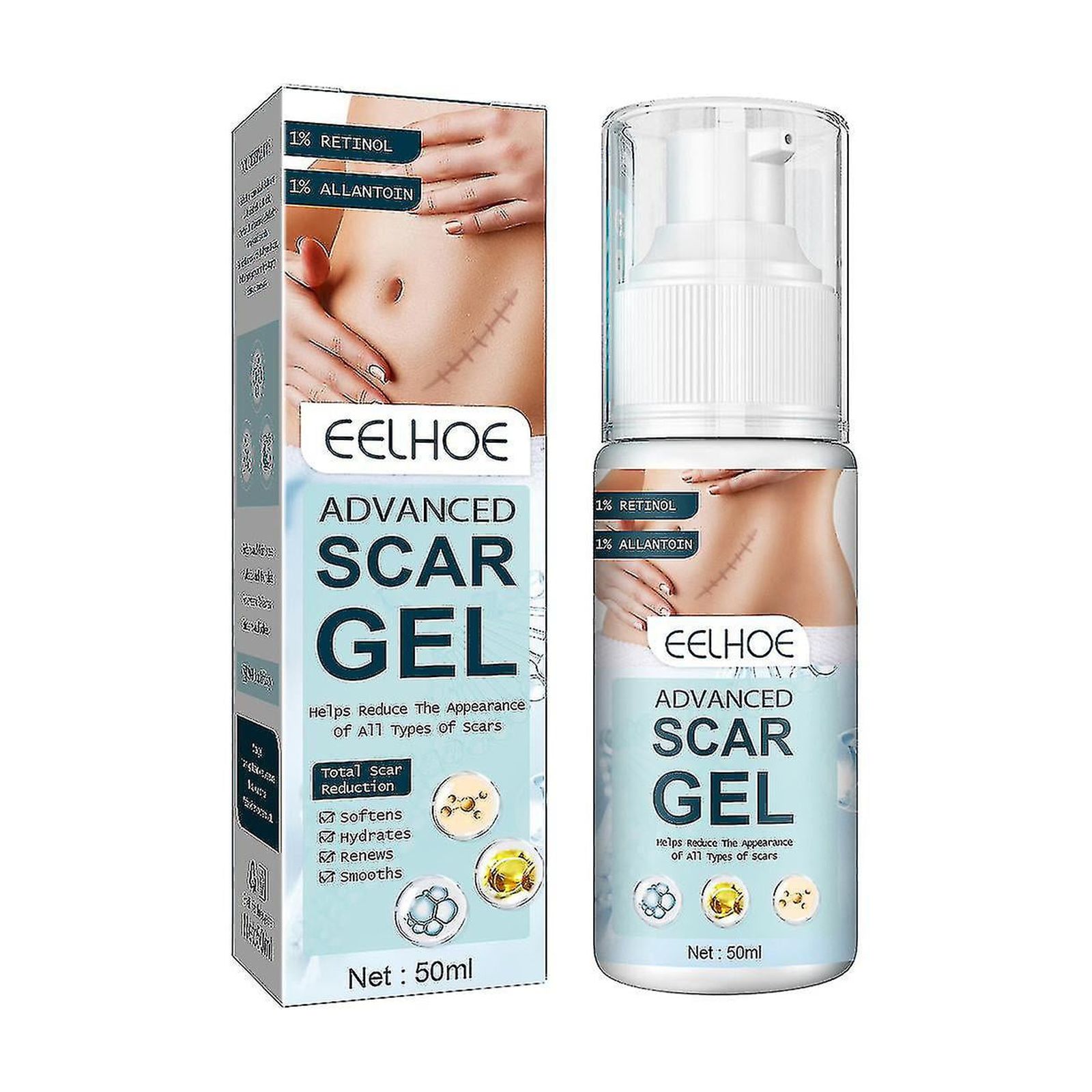 Leke Eelhoe Scar Lightening Gel Surgical Scars Skin Hyperplasia Burning