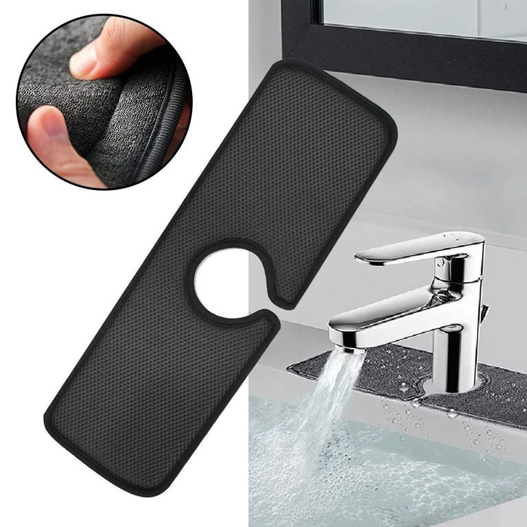 Leke Kitchen Faucets Absorbent Mat Sink Splash Guard Microfiber