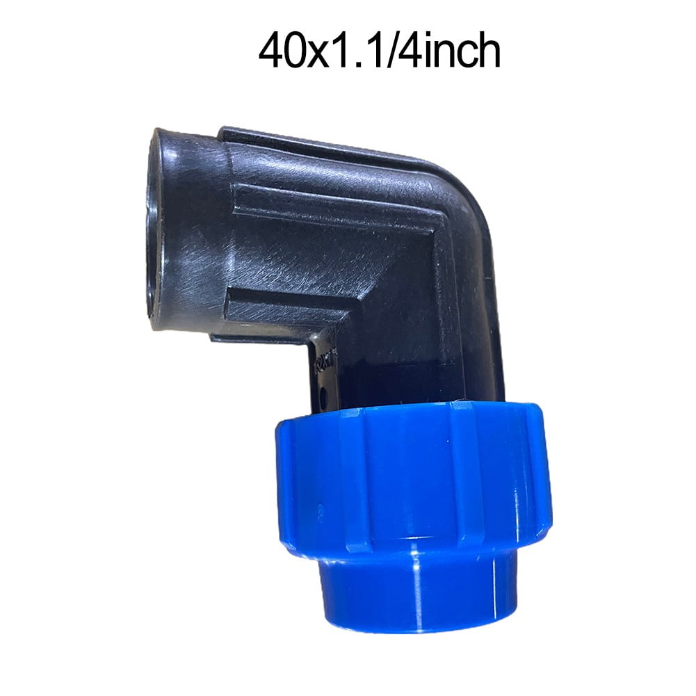 Leke PP Fitting Screw Joint PE Pipe Drinking Water Clamp Connector 90