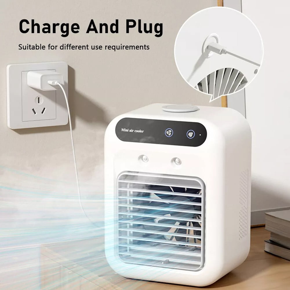 Leke Portable Air Conditioner Personal USB Rechargeable Cooler for Car Office Travel
