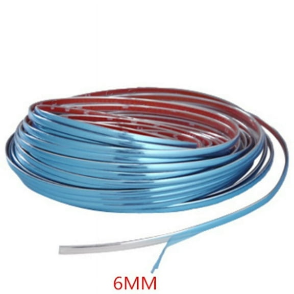 "Leke Silver Chrome Strip Car Door Edge Casement Bumper Moulding Trim Decor,6mm x 9.84Ft"