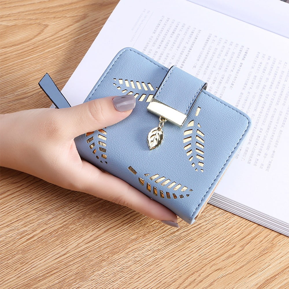 Leke Women Small Leather Wallet Credit Card Holder Mini Cute Bifold