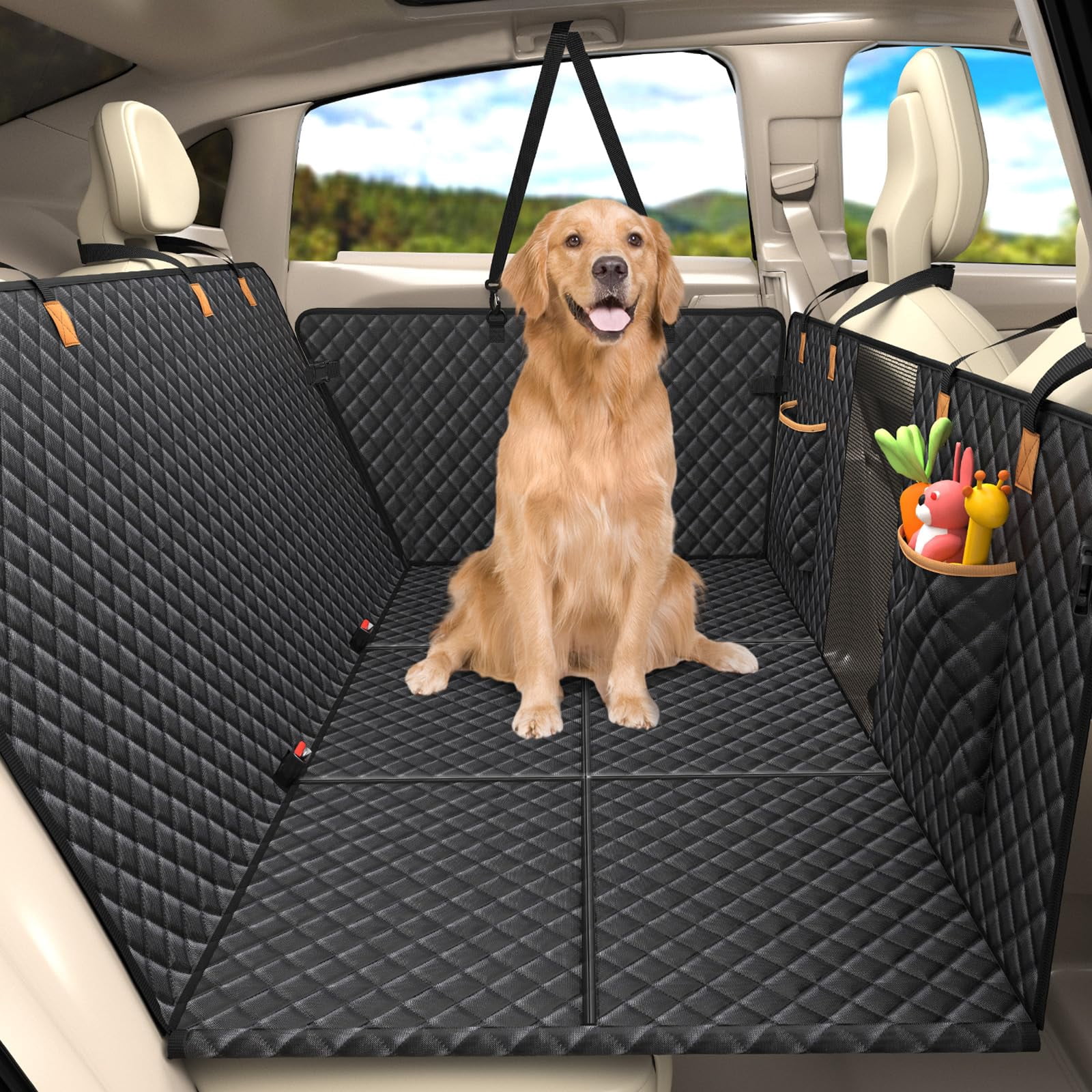 Lekereise Back Seat Extender for Dogs - Dog Car Seat Cover for Back