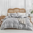 thumbnail image 1 of Lekesky Duvet Cover Queen Size, Grey Breathable Comforter Cover Queen Size 3pc Ultra Soft Brushed Bedding Duvet Cover Set with Zipper Ties (1 Duvet Cover 90x90 inches with 2 Pillow Cases), 1 of 9