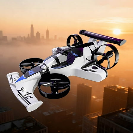 Lekihaqq 1 Packs 2.4GHz Remote Control Car, 2 in 1 Air Flying & Drift Stunt RC Car with LED Lights, Foam Body Crash Proof, 360° Flips & Rolls, Rechargeable Toy for Adults Indoor Outdoor Play