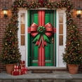 thumbnail image 1 of Lekihaqq 1 Packs Festive Holiday Door Hanging Decor with Bow Design for Seasonal Indoor Outdoor Wall Party Celebration, 1 of 9