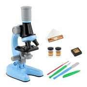 Lekihaqq 1 Packs Microscope Science Kit with 100X-1200X Magnification, LED Illumination, Beginner Lab Set for Educational STEM Discovery Exploration