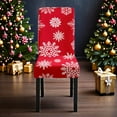 thumbnail image 1 of Lekihaqq 2 Packs Elastic Holiday Chair Covers Washable Stretchable Dining Room Furniture Protectors Festive Christmas Slipcovers for Kitchen Party Decor, 1 of 6