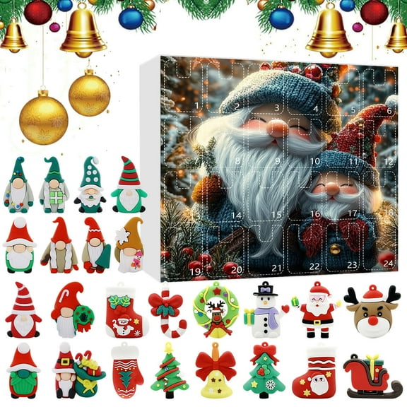 Lekihaqq 2 Packs Interactive LED Advent Calendar Countdown Christmas Tree Ornament with Digital Timer, Festive Holiday Decor for Family Tradition and Home Celebration