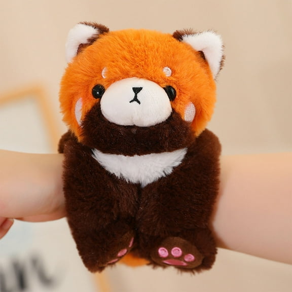 Lekihaqq 2 Packs Snap Bracelet Toy Plush Stuffed Animal Wristband Soft Cuddly Fidget Sensory Stress Relief Fun Transformable Doll Accessory for Travel Party Favor Classroom Rewards Stocking Stuffers
