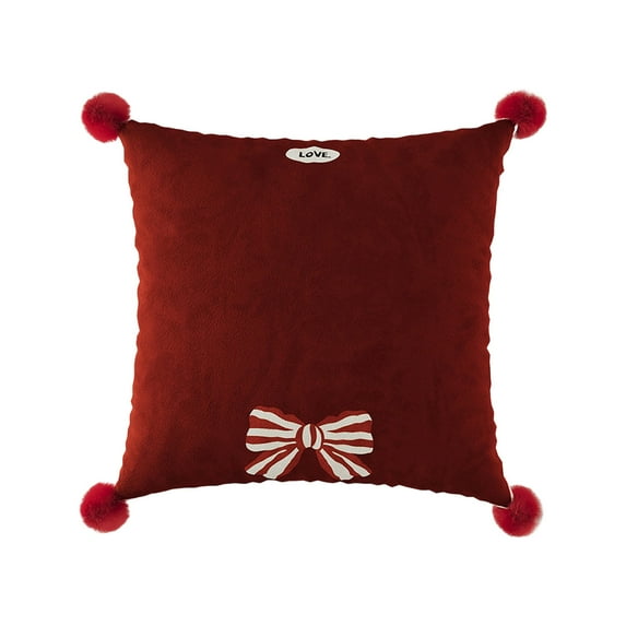 Lekihaqq Christmas Bowknot Throw Pillows Bow Decorative Pillow Aesthetic Home Decor Knot Plush Pillows Soft Seat Cushions Cute Throw Pillow for Couch Bow Room Decor