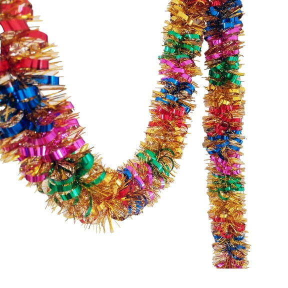 Lekihaqq Festive Glitter Ribbon Decorations for Christmas Tree & Home Decor, Sparkling Tinsel Garland for Fireplace, Wreath, Party & Holiday DIY Crafts