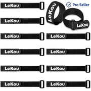 Lekou 12pack x 8" Adjustable Cord Organizer Reusable Cable Ties Loop