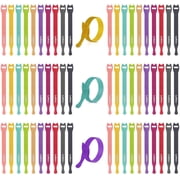 Lekou 60 Pack Nylon Hook and Loop Cable Ties, 8 inch Reusable Cord Organizer for Summer Outdoor Wire Management