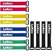 Lekou Cable Ties Adjustable Cord Organizer Zip Ties 12Pack