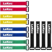 Lekou Cable Ties Adjustable Cord Organizer Zip Ties 12Pack