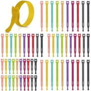 Lekou Mixed Size Hook And Loop Cable Ties, 60 Pcs Reusable Velcro Straps for Home Office