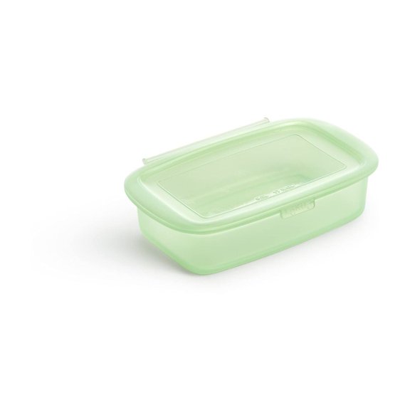 Lekue Reusable Silicone Meal Container - Stackable BPA Free Platinum Silicone Lunch Box for Food Storage, To-Go Meals, Portion Control, 16.9 fl oz