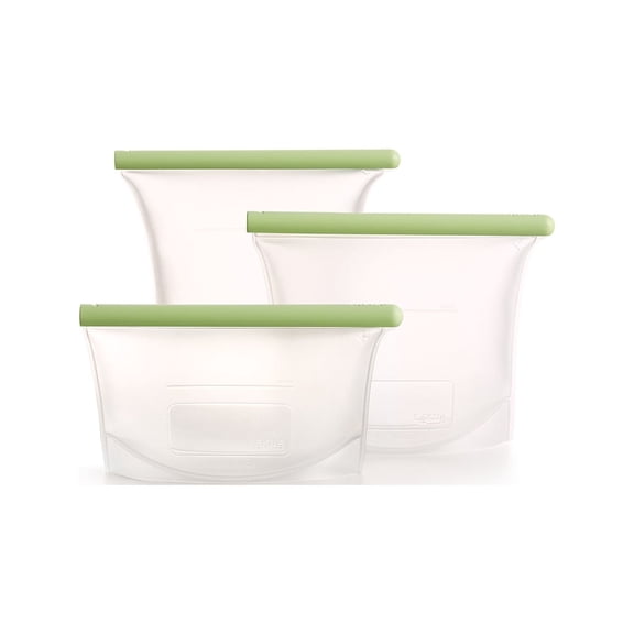 Lekue Silicone Reusable Bags, Airtight for Sous Vide Cooking & Storage, Set of 3