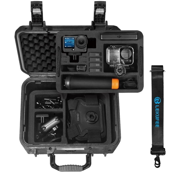 Lekufee Waterproof Hard Case for DJI Osmo Action 6, Osmo Action 5 Pro/4/3 Camera,Adventure Combo,Standard Combo and More Accessories(Case Only)