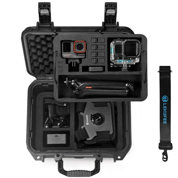 Lekufee Portable Waterproof Hard Case for Insta360 Ace Pro 2,Ace Pro,Ace Camera and More Accessories(Case Only)(Includes Shoulder Strap)