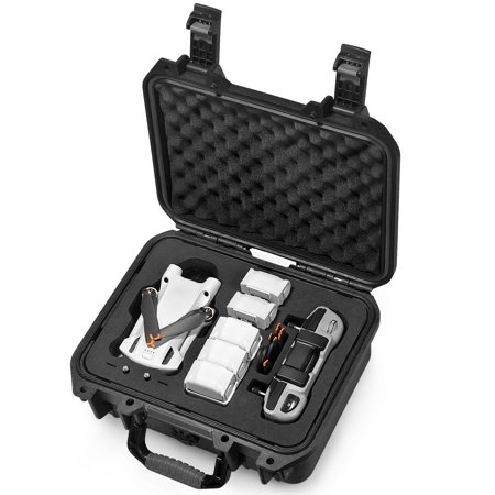 Lekufee Portable Waterproof Hard Case for DJI Mini 3 Pro Drone/DJI RC N1 Controller and Accessories (NOT For DJI RC)(Black Case Only)