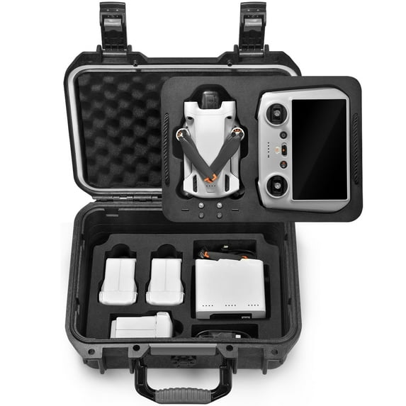 Lekufee Portable Waterproof Hard Case for DJI Mini 4 Pro,Mini 3 Pro,Mini 3 Drone and Accessories (Case Only)