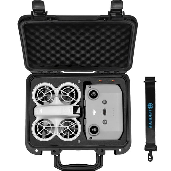 Lekufee Portable Waterproof Hard Case for DJI Neo Drone,Fly More Combo,DJI RC-N3,RC-N2 Remote Controllers and Accessories(Case Only)