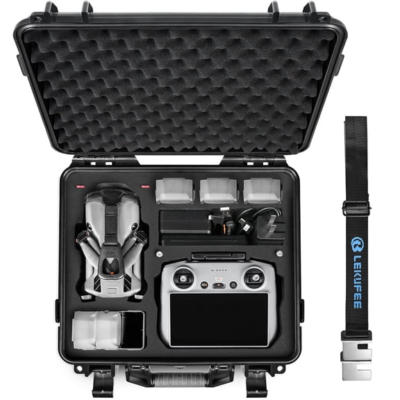 Lekufee Waterproof Hard Carrying Case for DJI Mini 5 Pro Drone, Fly More Combo, DJI RC 2/RC N3, Battery(6 pcs), Charging Hub, and other Accessories(Case Only)