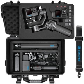 Lekufee Waterproof Hard Carrying Case for GoPro Fluid Pro AI 3-Axis Gimbal Stabilizer, Gopro Hero 13/12/11/10/9 Camera, Media Mod, and other Accessories(Case Only)