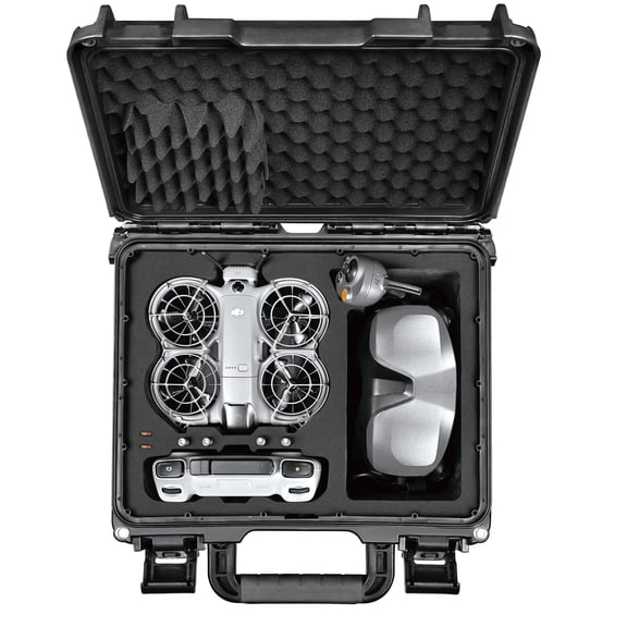 Lekufee Waterproof Hard Carrying Case for DJI Neo 2 Drone, Fly More Combo, DJI RC 2, RC N3, Goggles N3/3, RC Motion 3, and Accessories(Case Only)