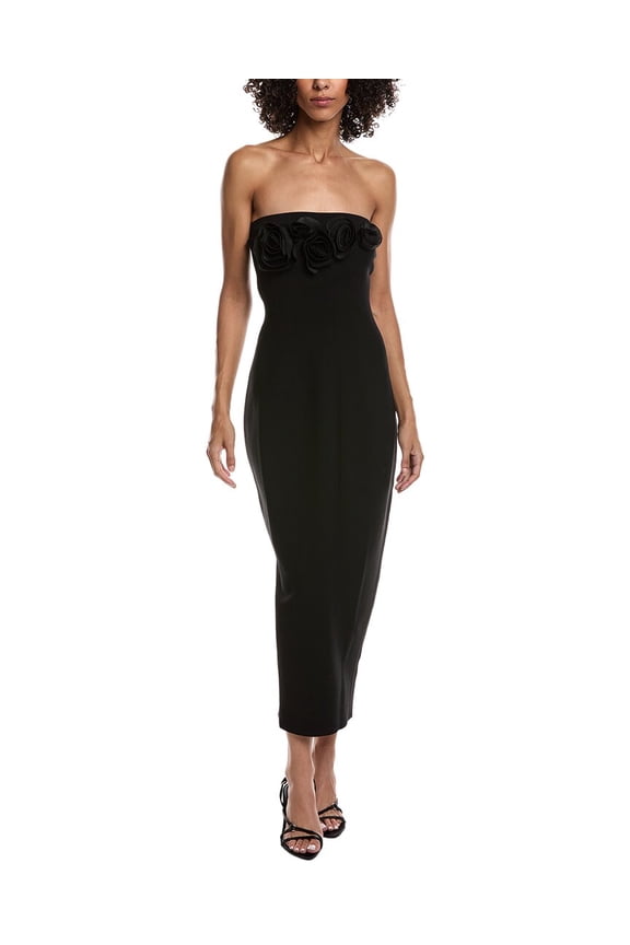 womens  Bubble Midi Dress, XXS, Black