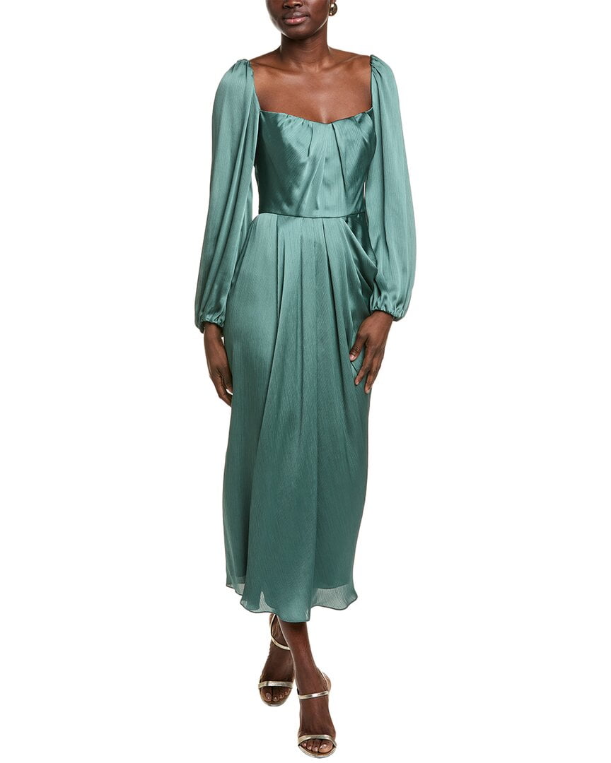 Lela Rose womens Draped Midi Dress, 10, Green - Walmart.com