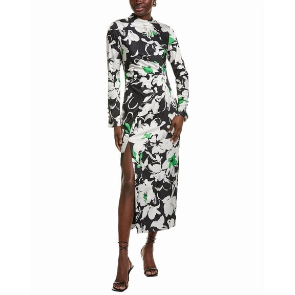 Lela Rose womens  Draped Sheath Dress, 2, Black