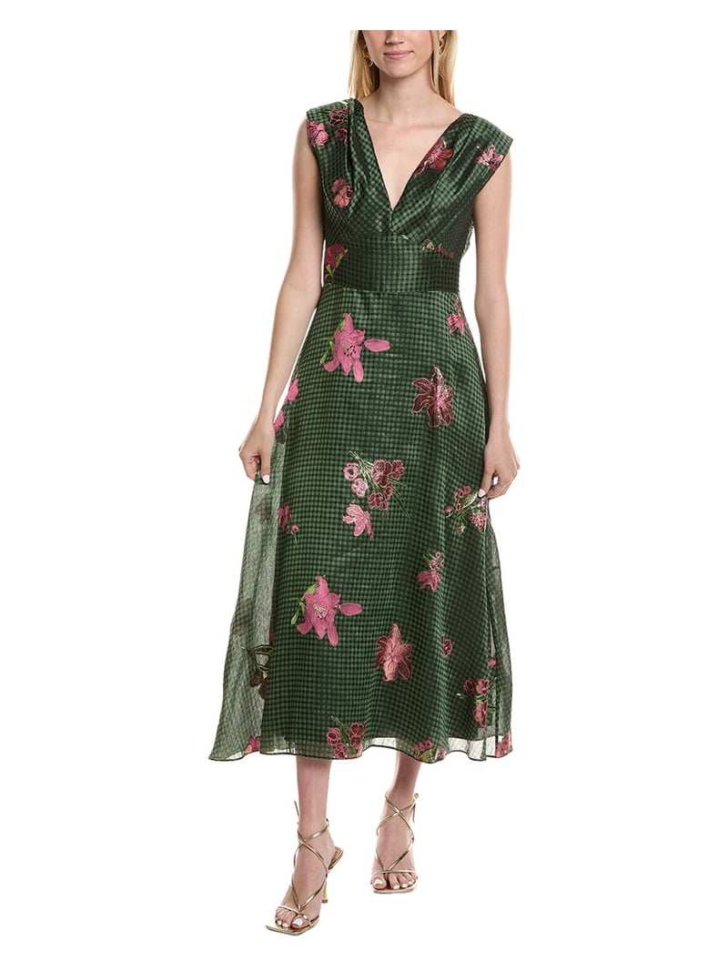 lela rose green dress Lela Rose Green Silk Dress sz 10 l Michael's Luxury Consignment – Michael's  Consignment NYC main image 1