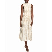 Lela Rose womens Midi Dress, XL, Tan