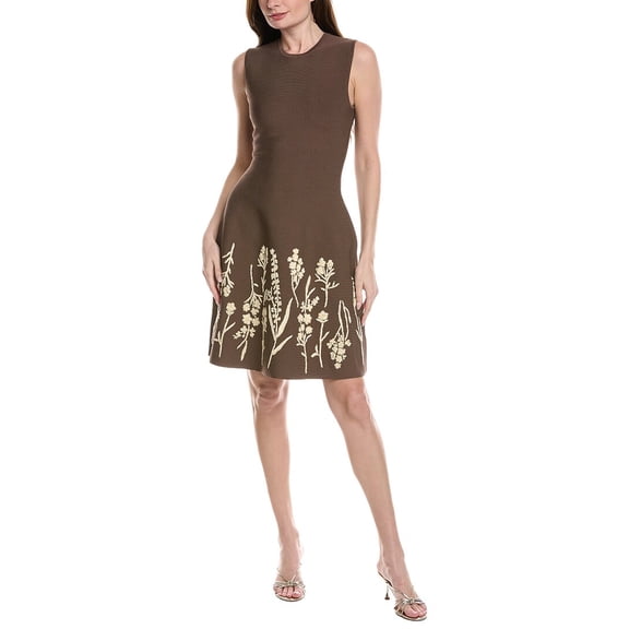 Lela Rose womens  Penelope Dress, l, Brown