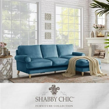 Lela Sofa Teal Velvet  Upholstered Sinuous Spring