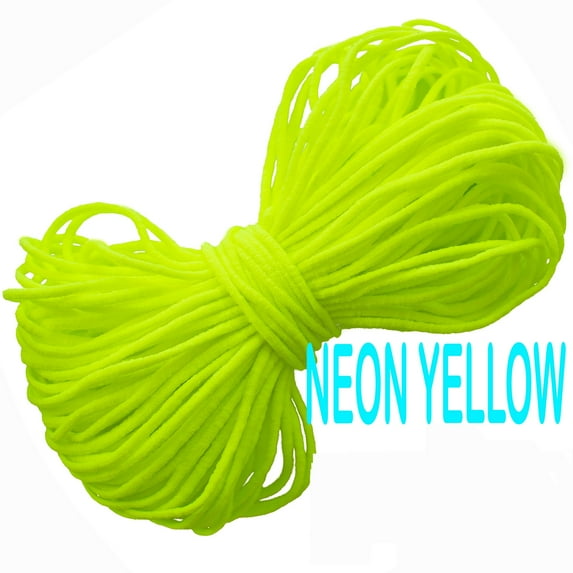 Lelaffet 1/8 inch 3 mm 100 Yards Soft Elastic Cord Band for Face Mask Sewing