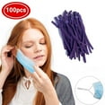 thumbnail image 1 of Lelaffet 100 Pack Elastic Band for Masks 1/4 Inch Adjustable Straps with Stoppers Buckle Silicone Cord Lock Purple, 1 of 2