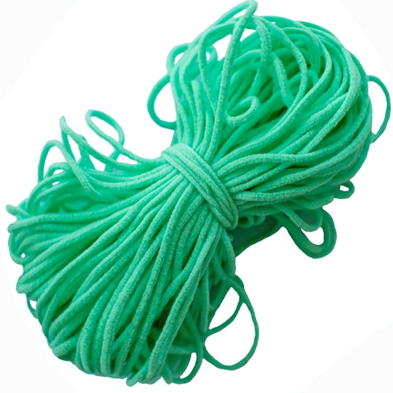 Lelaffet 200 Yards Soft Round Elastic Cord Band for Face Mask Sewing 1/8 inch 3 mm