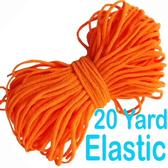 Lelaffet Elastic Cord Earloop for Face Mask Elastic Loop Ear Rope Stretch Flat String 20 Yard 3 mm