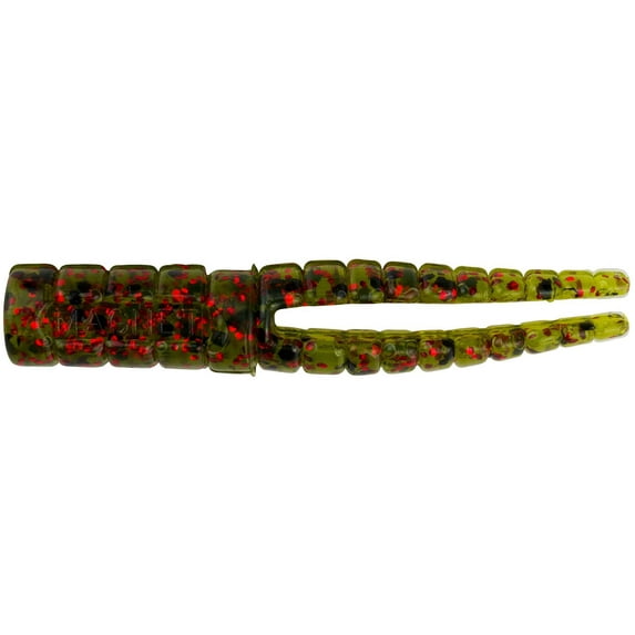 Crappie Magnet Grub Green/Red Flake