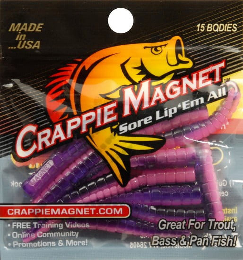 Leland Lure 13003 Crappie Fishing Soft Plastic Crp Mgt 15Pc Purple