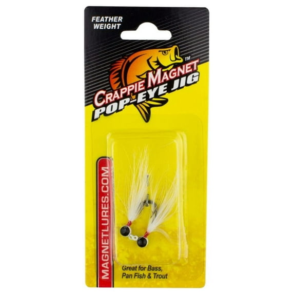 Leland Lures Crappie Magnet Pop-Eye Jig 1/46 oz White, 87496