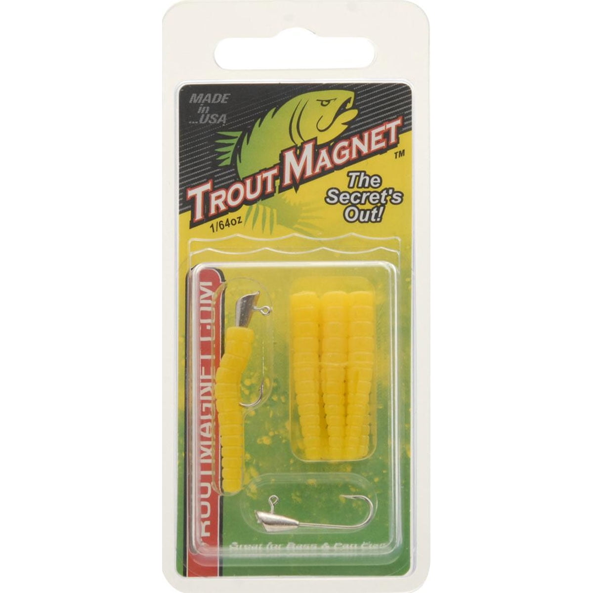 Leland Lures Trout Magnet 1/64 oz Softbait 9 Count White/Orange 