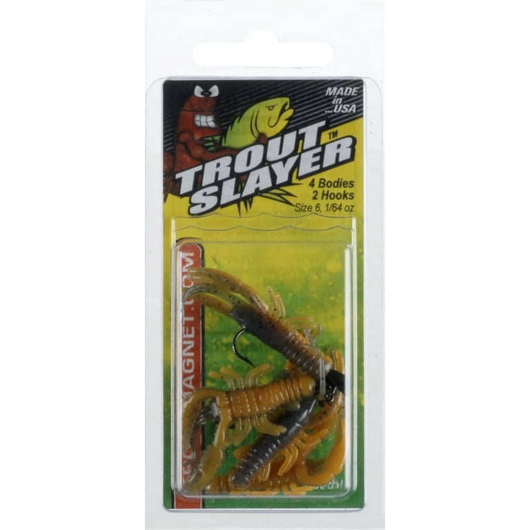 Leland Lures Trout Slayer Soft Bait 6 Pack, Natural