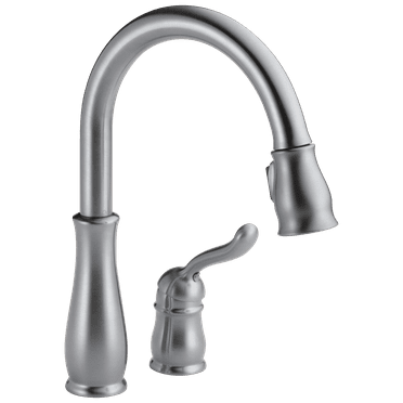 Leland Single Handle Pull-Down Kitchen Faucet in Arctic Stainless 978-AR-DST