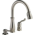 thumbnail image 1 of Leland Single-Handle Pull-Down Sprayer Kitchen Faucet with Soap Dispenser and MagnaTite Docking in Stainless, 1 of 7
